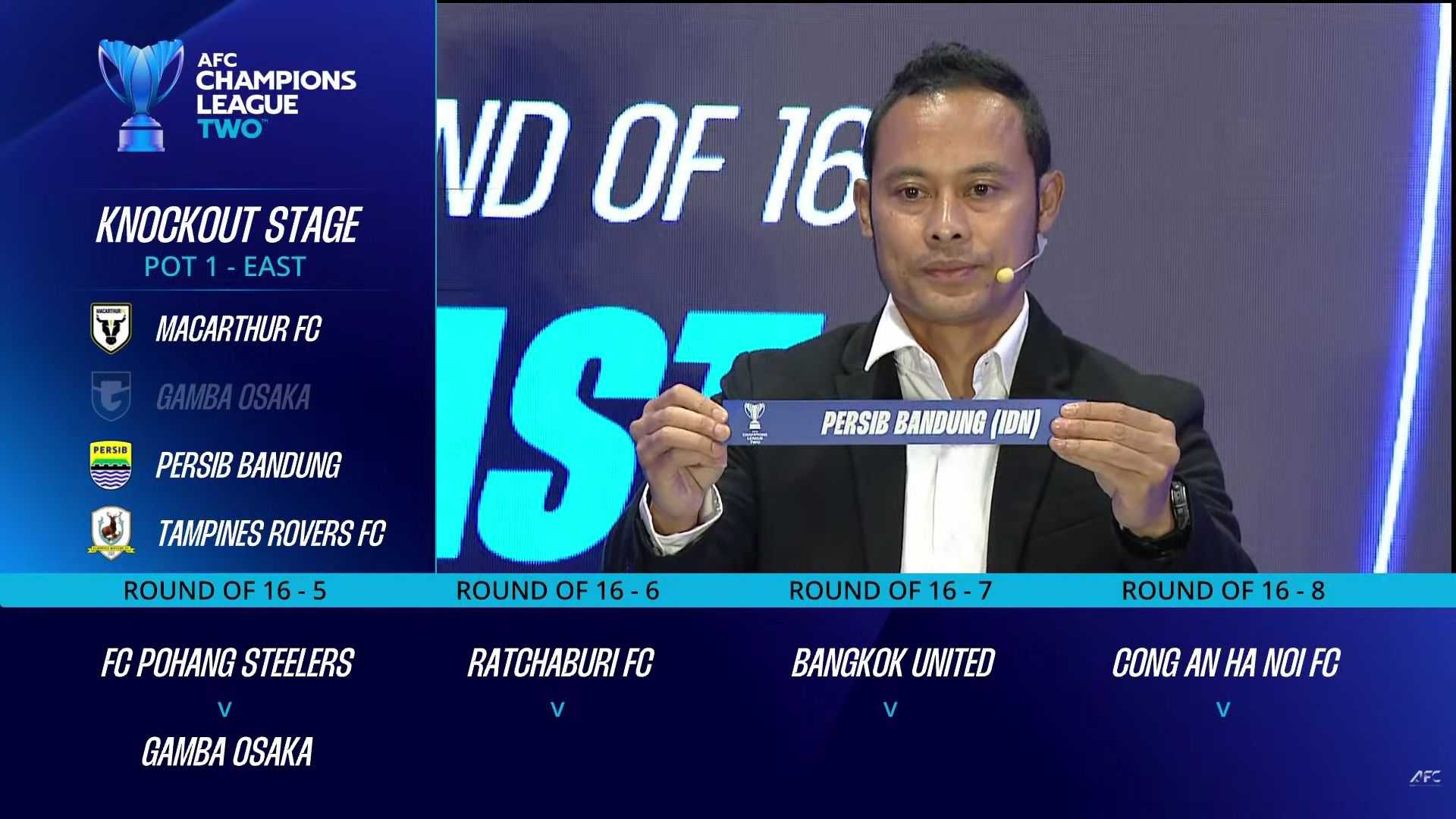 Hasil Drawing 16 Besar ACL Two, Persib Bandung Jumpa Ratchaburi